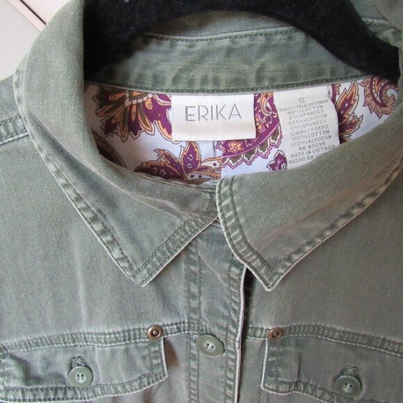 Erika Olive Green Jacket Womens Small - Picture 2 of 10